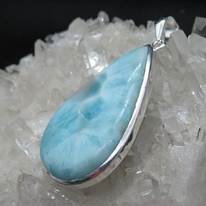 Colgante larimar y plata