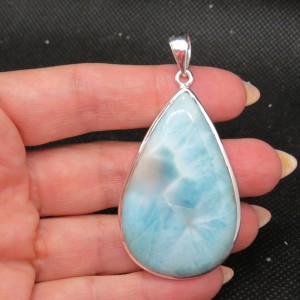 Colgante larimar y plata