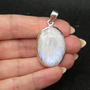 Colgante piedra luna y plata