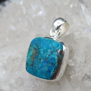 Colgante azurita y plata