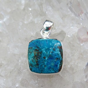 Colgante azurita y plata