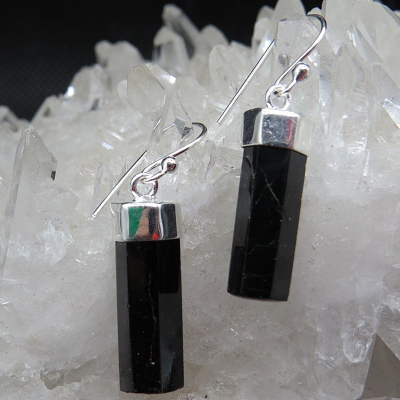 Pendientes turmalina y plata