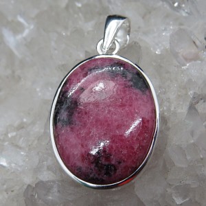 Colgante rodonita y plata