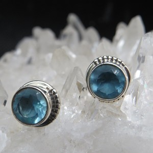Pendientes topacio y plata
