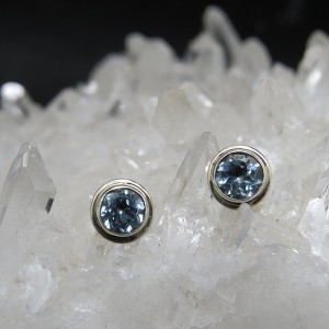 Pendientes topacio y plata