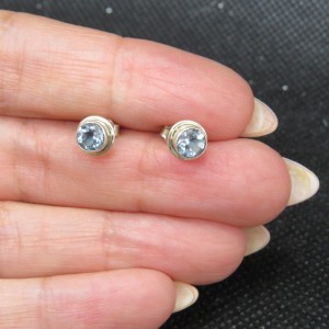 Pendientes topacio y plata