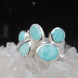 Anillo amazonita y plata