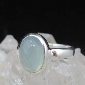 Anillo aguamarina y plata