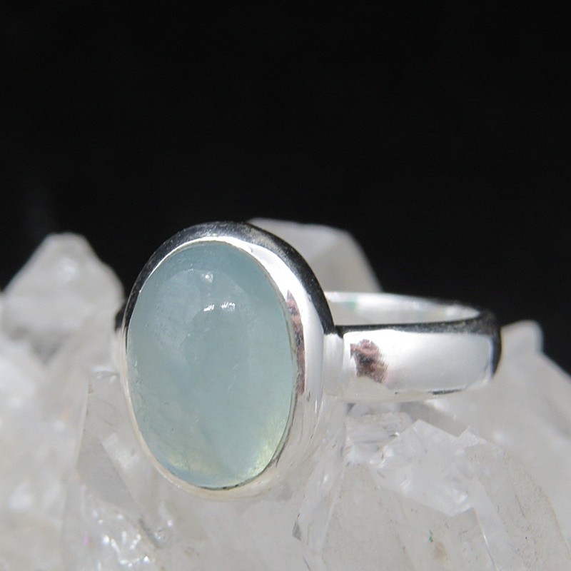 Anillo aguamarina y plata