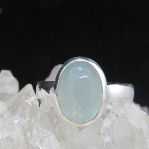 Anillo aguamarina y plata