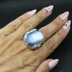 Anillo merlinita y plata