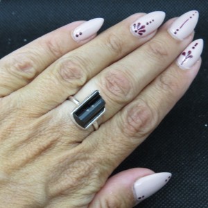 Anillo turmalina y plata