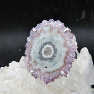 Anillo Flor de amatista y plata
