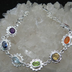 Pulsera joyería en plata Siete Chakras