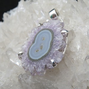 Colgante flor de amatista y plata