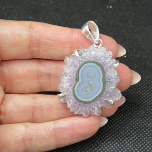 Colgante flor de amatista y plata