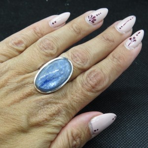 Anillo cianita y plata