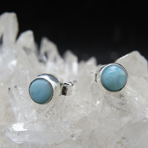 Pendientes larimar y plata