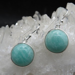 Pendientes amazonita y plata