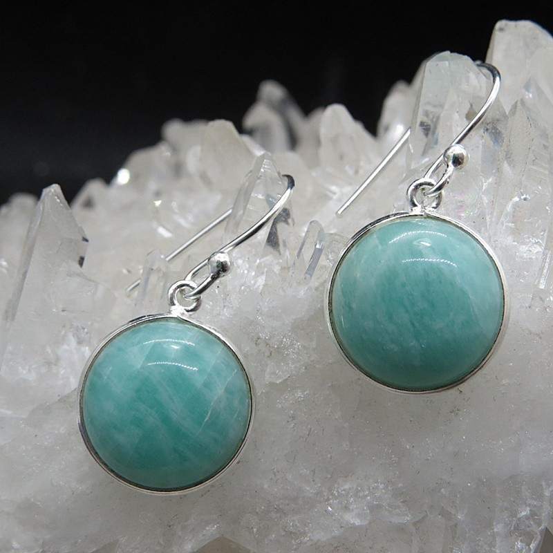 Pendientes amazonita y plata