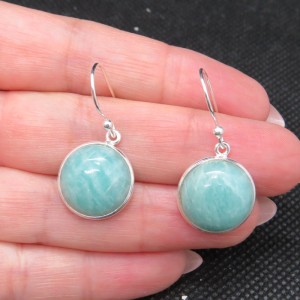 Pendientes amazonita y plata