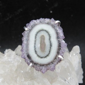 Anillo Flor de amatista y plata