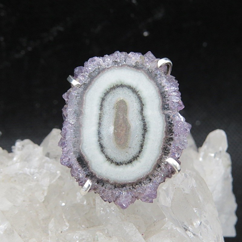 Anillo Flor de amatista y plata