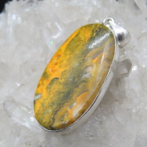 Colgante jaspe abejorro y plata