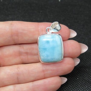 Colgante larimar y plata