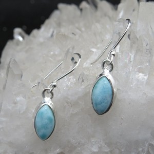 Pendientes larimar y plata