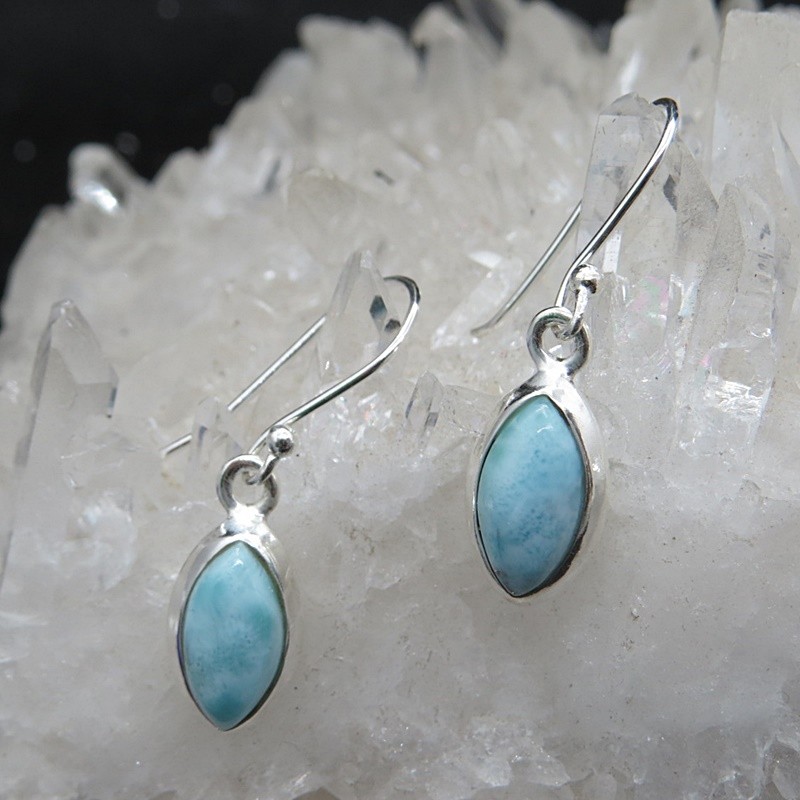 Pendientes larimar y plata