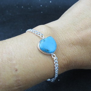 Pulsera joyería en plata turquesa