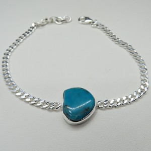 Pulsera joyería en plata turquesa