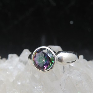 Anillo Topacio Místico y plata