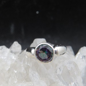 Anillo Topacio Místico y plata