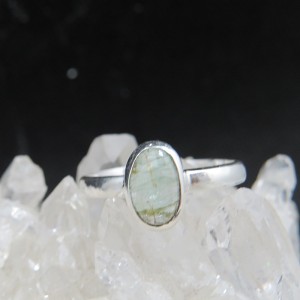 Anillo turmalina verde y plata