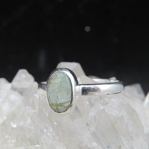 Anillo turmalina verde y plata