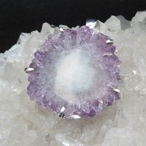 Colgante flor de amatista y plata