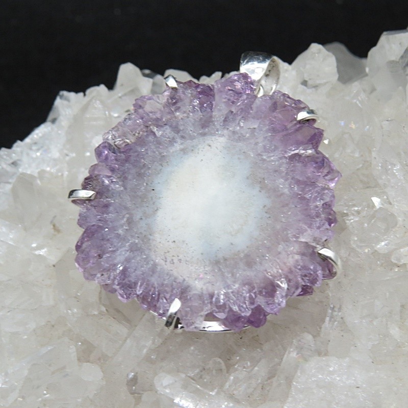 Colgante flor de amatista y plata
