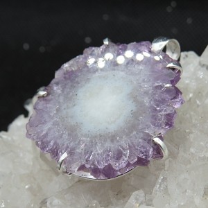Colgante flor de amatista y plata