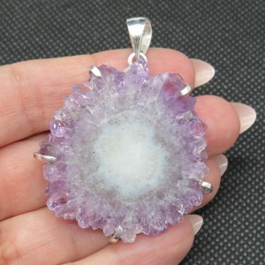 Colgante flor de amatista y plata