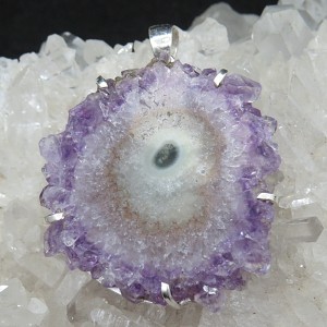 Colgante flor de amatista y plata