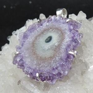 Colgante flor de amatista y plata