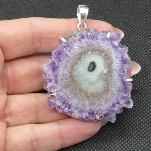 Colgante flor de amatista y plata