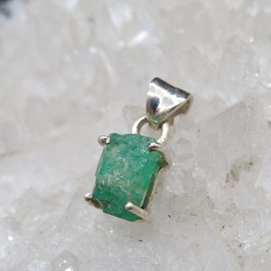 Colgante esmeralda y plata