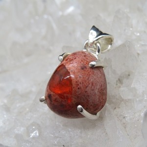 Colgante ópalo de fuego y plata