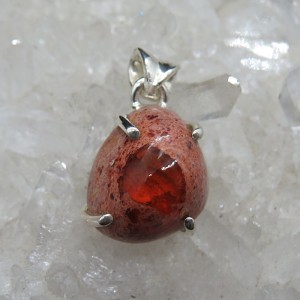 Colgante ópalo de fuego y plata