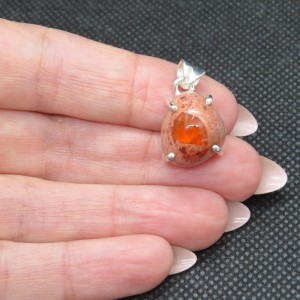 Colgante ópalo de fuego y plata