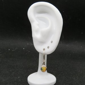 Pendientes ópalo blanco y plata