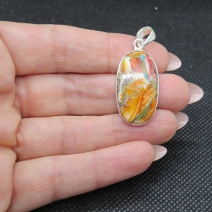 Colgante nácar y turquesa cobre y plata
